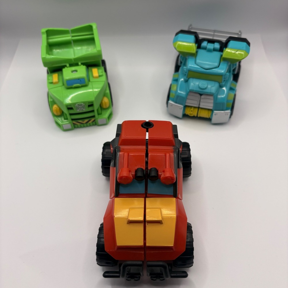 Transformers Rescue Bots Lot Heatwave Boulder Salvage Action Figures Playskool
